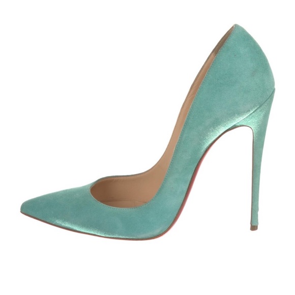Christian Louboutin Light Blue Suede So Kate Pumps - Picture 5 of 5